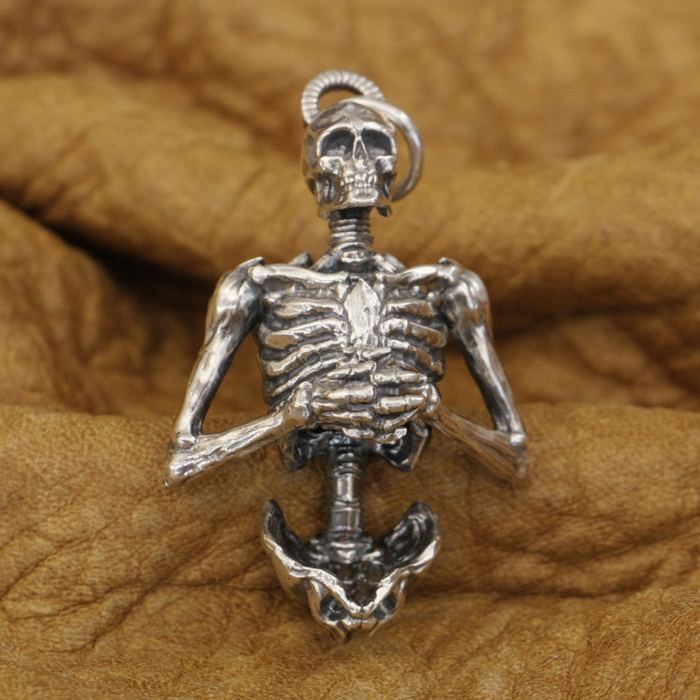 Honour Hero Skeleton Skull Pendant in 925 Sterling Silver Details for Men's Biker Punk Style. badass biker skull pendant. Badass skull pendant for men.skull pendant for men. Badass skull jewelry. Badass skull accessories. Valentine gifts for him. Anniversary gift for him. Anniversary gift for my badass husband. Badass Birthday gift for my badass boyfriend. Badass Birthday gift for my badass husband.