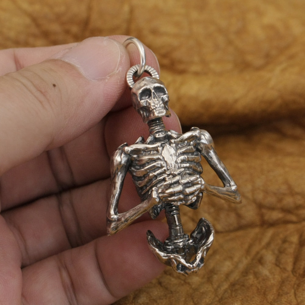 Honour Hero Skeleton Skull Pendant in 925 Sterling Silver Details for Men's Biker Punk Style. badass biker skull pendant. Badass skull pendant for men.skull pendant for men. Badass skull jewelry. Badass skull accessories. Valentine gifts for him. Anniversary gift for him. Anniversary gift for my badass husband. Badass Birthday gift for my badass boyfriend. Badass Birthday gift for my badass husband.