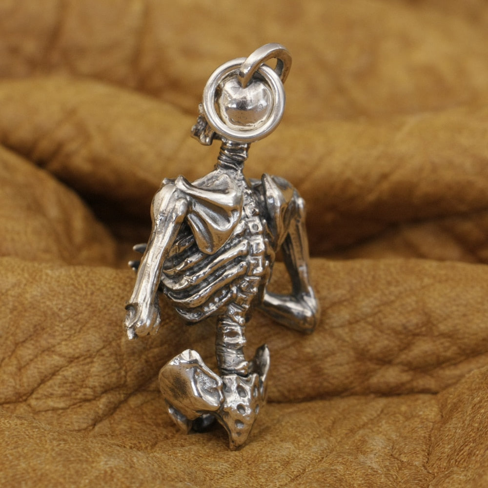 Honour Hero Skeleton Skull Pendant in 925 Sterling Silver Details for Men's Biker Punk Style. badass biker skull pendant. Badass skull pendant for men.skull pendant for men. Badass skull jewelry. Badass skull accessories. Valentine gifts for him. Anniversary gift for him. Anniversary gift for my badass husband. Badass Birthday gift for my badass boyfriend. Badass Birthday gift for my badass husband.