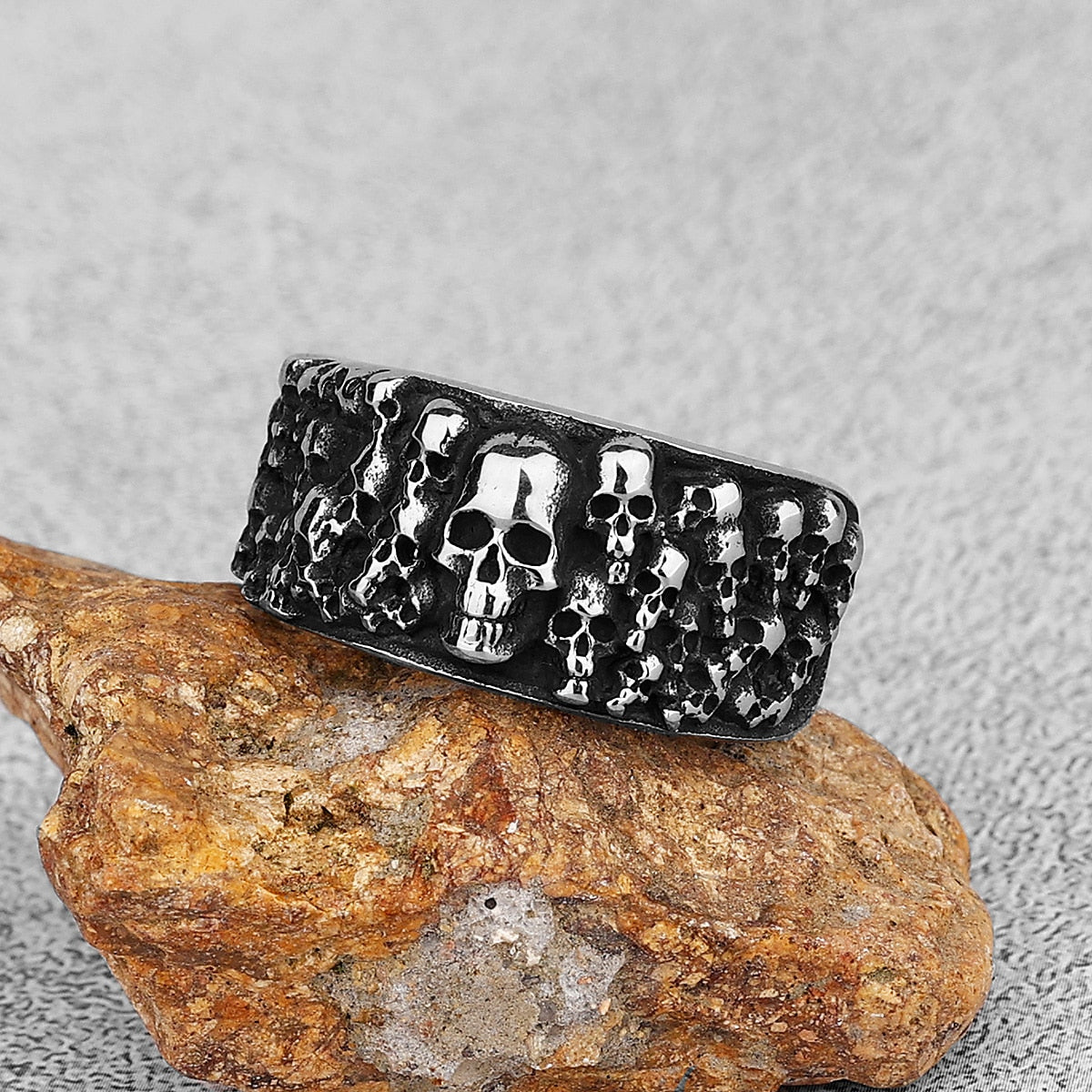 Retro Bad Boy Biker Skull Rings, badass skull ring, badass skull accessories