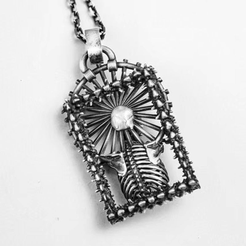 316L Stainless Steel Gothic Skull Pendant Necklace. Badass gifts for badass. Badass birthday gifts. Badass Christmas gifts for badasses. Badass skull accessories. Valentine gifts for him. Anniversary gift for him. Anniversary gift for my badass husband. Badass Birthday gift for my badass boyfriend. Badass Birthday gift for my badass husband.