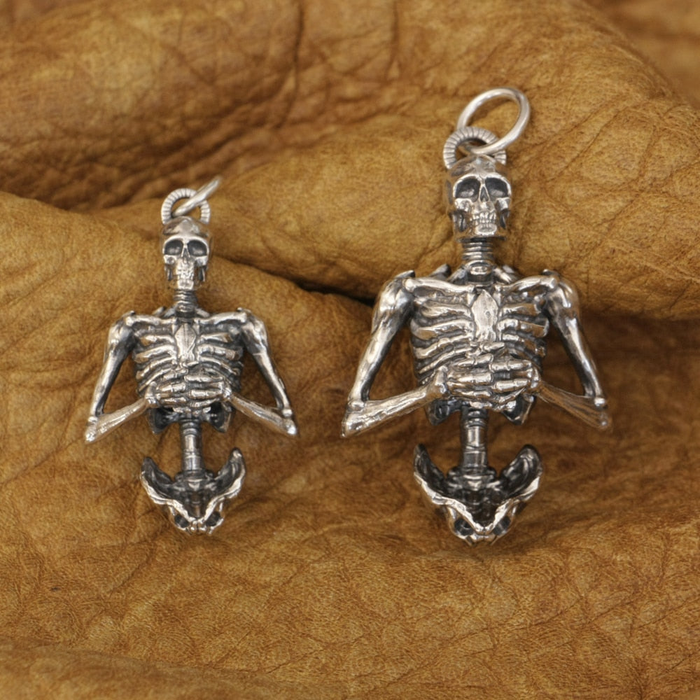 Honour Hero Skeleton Skull Pendant in 925 Sterling Silver Details for Men's Biker Punk Style. badass biker skull pendant. Badass skull pendant for men.skull pendant for men. Badass skull jewelry. Badass skull accessories. Valentine gifts for him. Anniversary gift for him. Anniversary gift for my badass husband. Badass Birthday gift for my badass boyfriend. Badass Birthday gift for my badass husband.