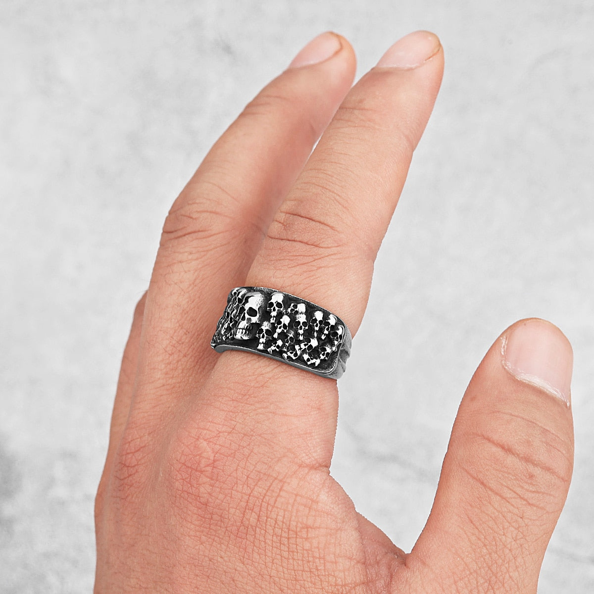 Retro Bad Boy Biker Skull Rings, badass skull ring, badass skull accessories