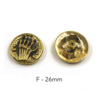 Brass Embossed Skull Conchos