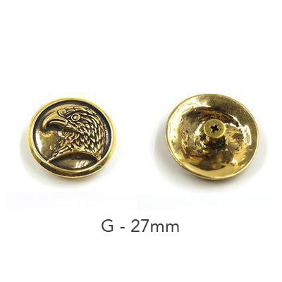 Brass Embossed Skull Conchos