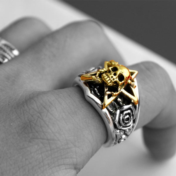 Skull Star Ring