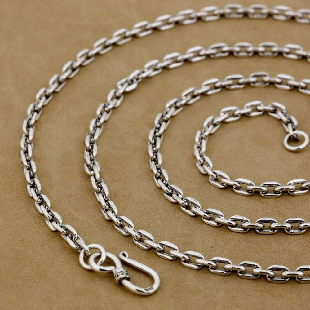 925 Sterling Silver Biker Skull Pendant Necklace