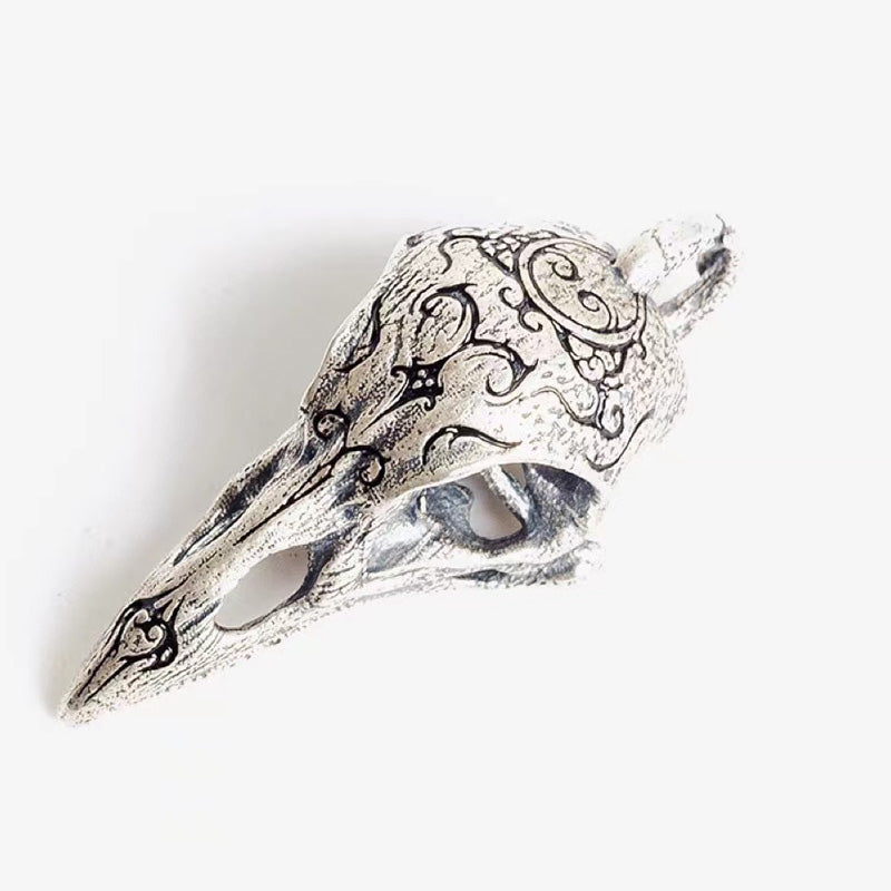 Charm Dark Crow Skull Pendant Necklace