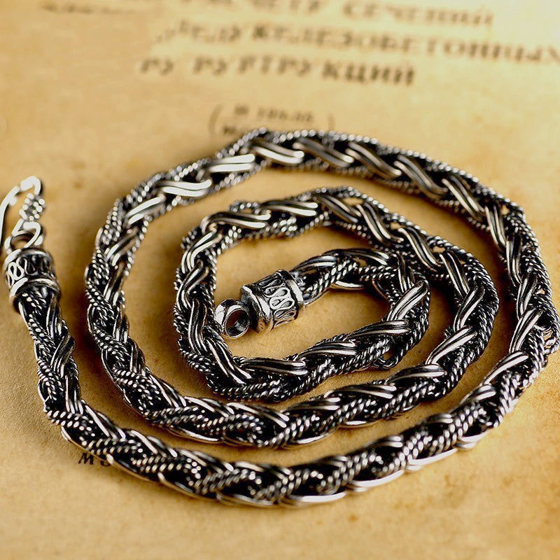 Luxury Handmade Solid 925 Sterling Silver Chain Necklace