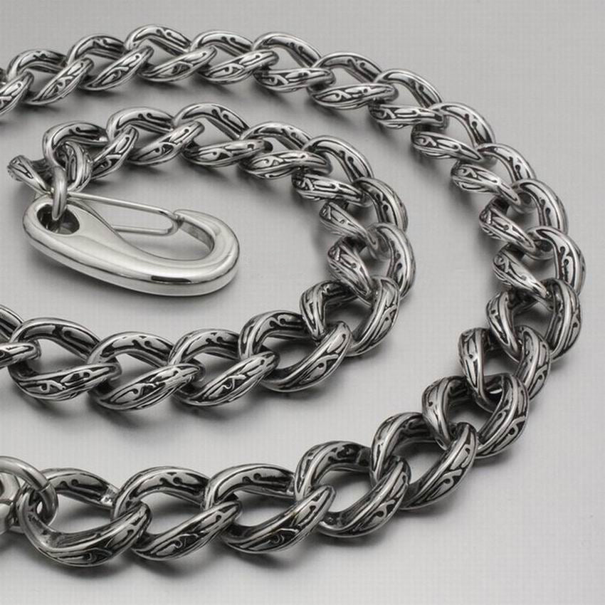 Stainless Steel 14”-36” Men Biker Rock Punk Wallet Chain