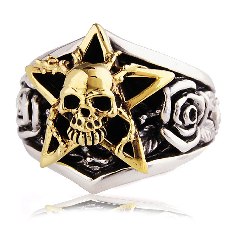 Skull Star Ring