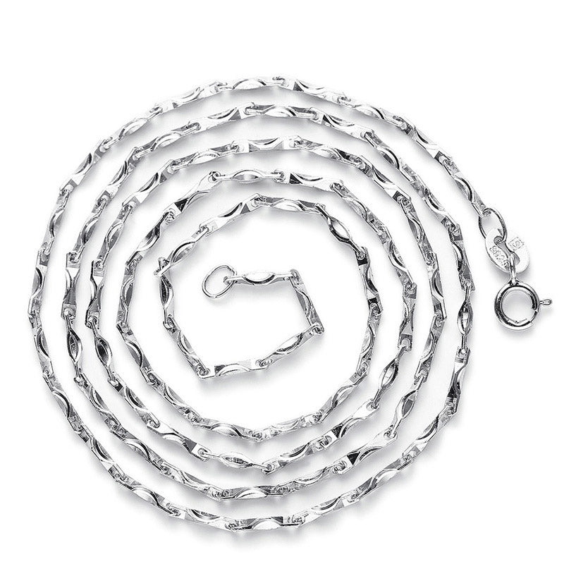 Unique 925 Sterling Silver Chain Necklace