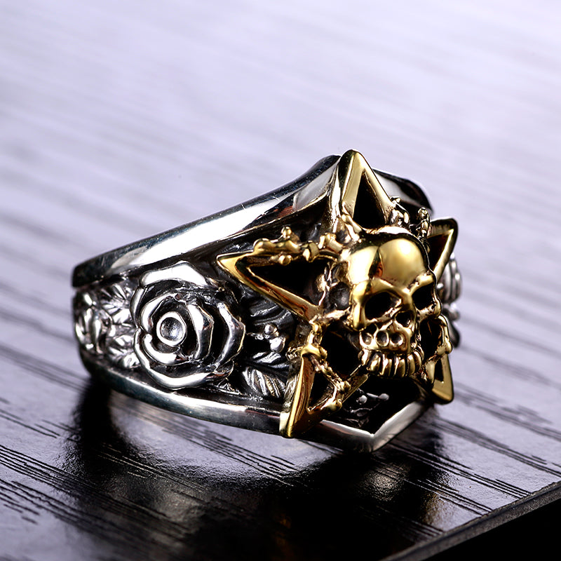 Skull Star Ring