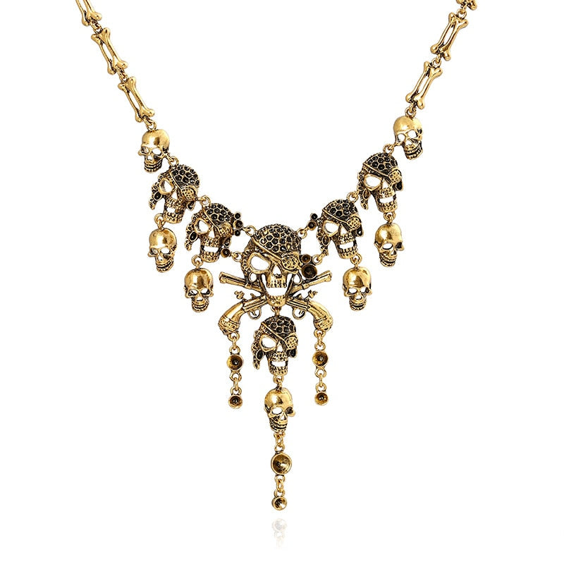 Vintage Pirate Skeleton Necklaces