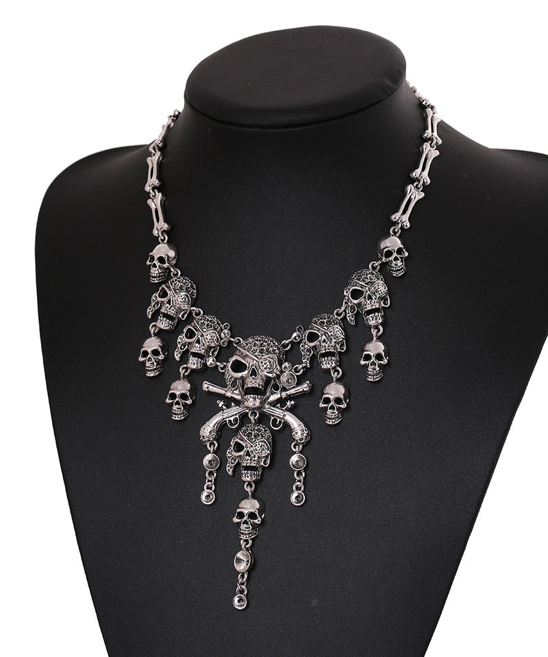 Vintage Pirate Skeleton Necklaces