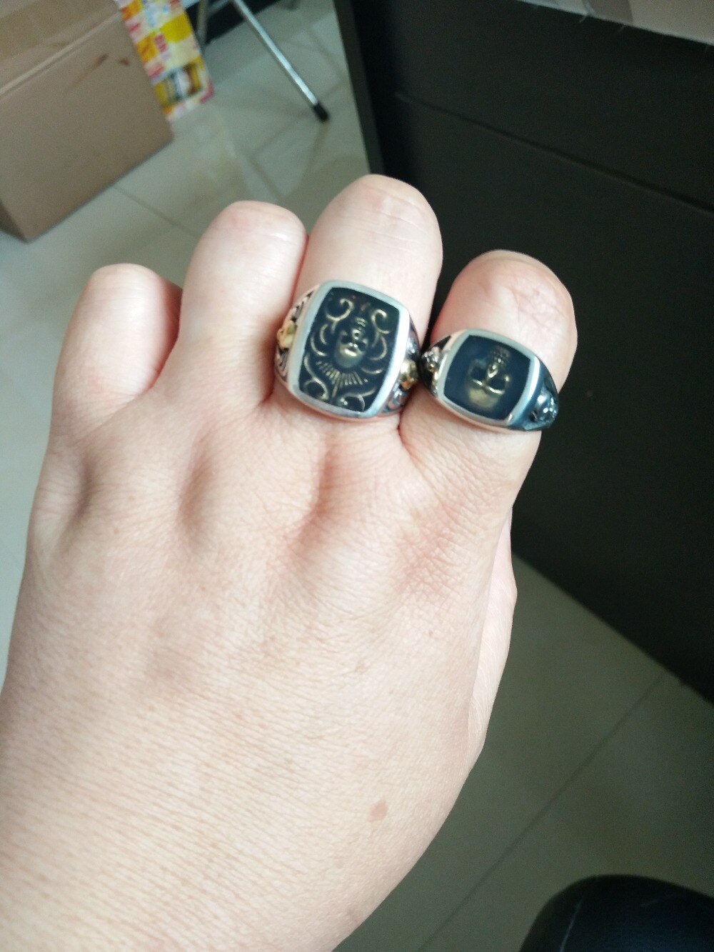 Thai Design 925 Sterling Silver Skull Ring - Punk Style Men's Fashion Jewelry. Badass gifts for badass. Badass birthday gifts. Badass Christmas gifts for badasses. Badass skull accessories. Valentine gifts for him. Anniversary gift for him. Anniversary gift for my badass husband. Badass Birthday gift for my badass boyfriend. Badass Birthday gift for my badass husband.