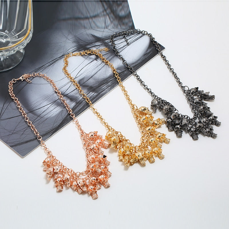 Vintage Multilayers Skull Necklaces