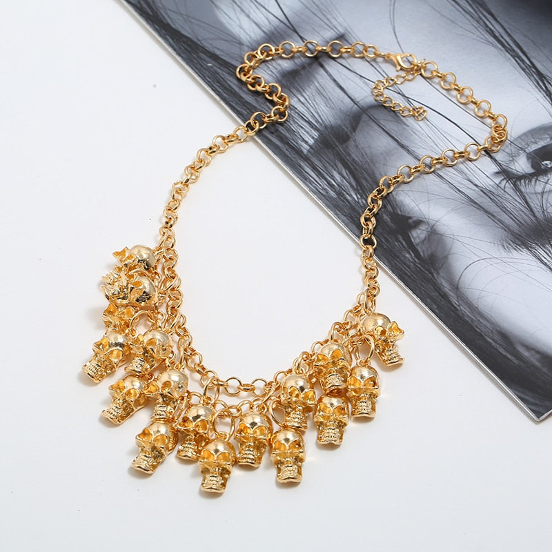 Vintage Multilayers Skull Necklaces