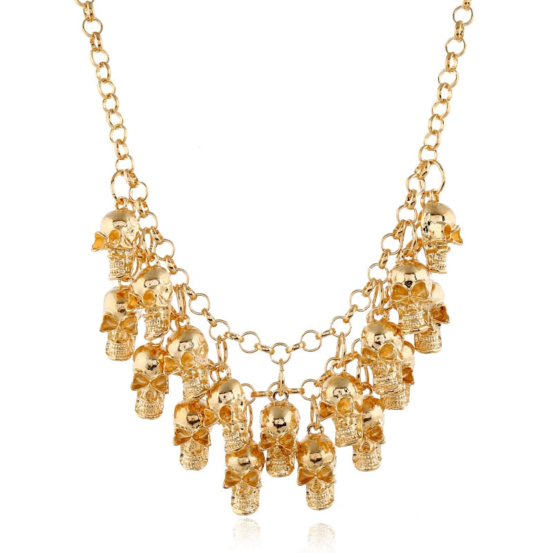 Vintage Multilayers Skull Necklaces