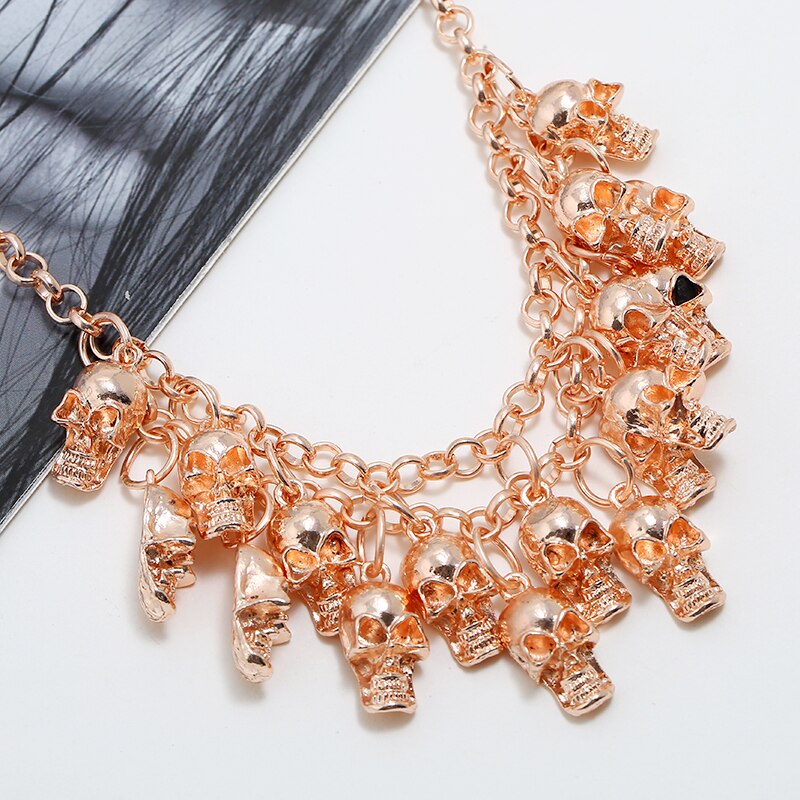 Vintage Multilayers Skull Necklaces