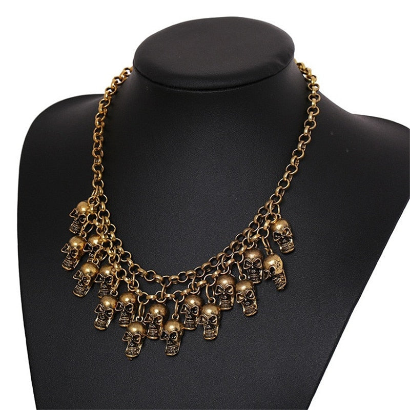 Vintage Multilayers Skull Necklaces