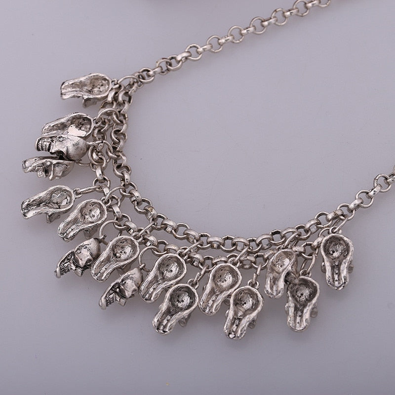 Vintage Multilayers Skull Necklaces