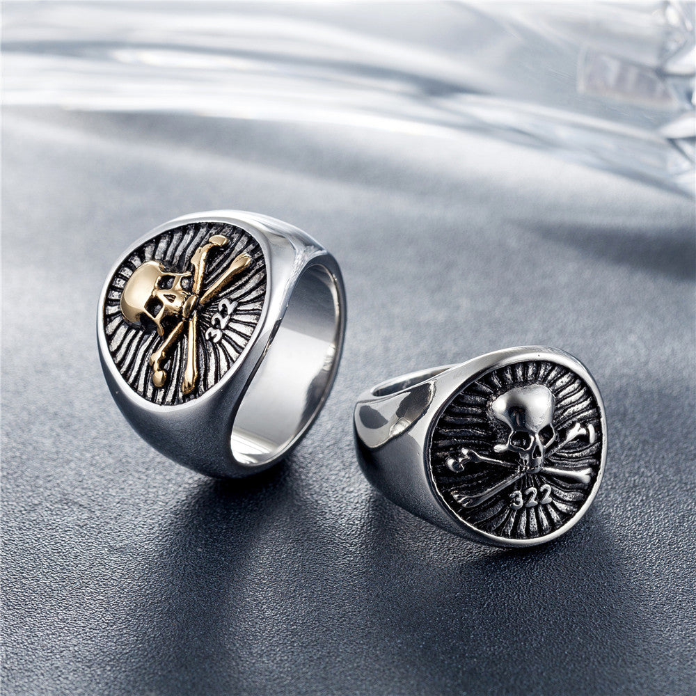Stainless Steel Gothic Biker Skull Rings