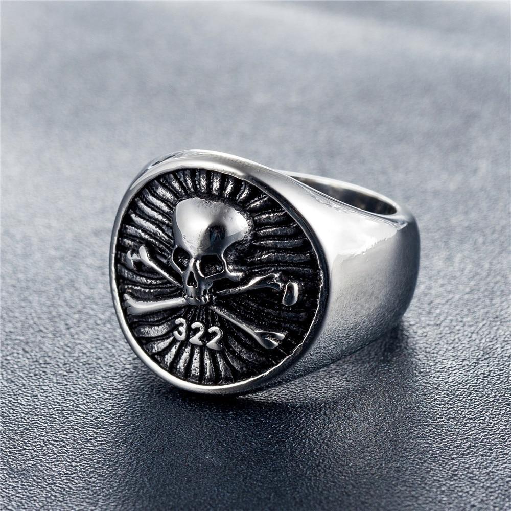 Stainless Steel Gothic Biker Skull Rings