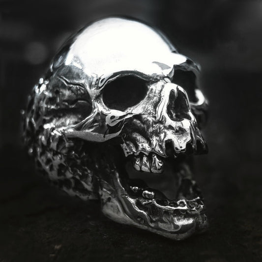 Stainless Steel Detailed Plague Skull Rings
