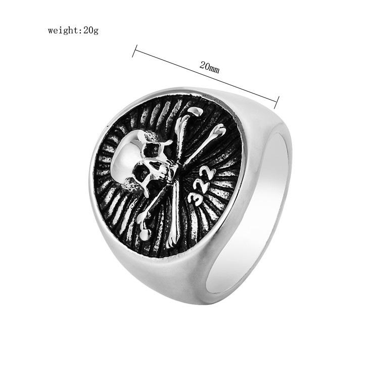 Stainless Steel Gothic Biker Skull Rings