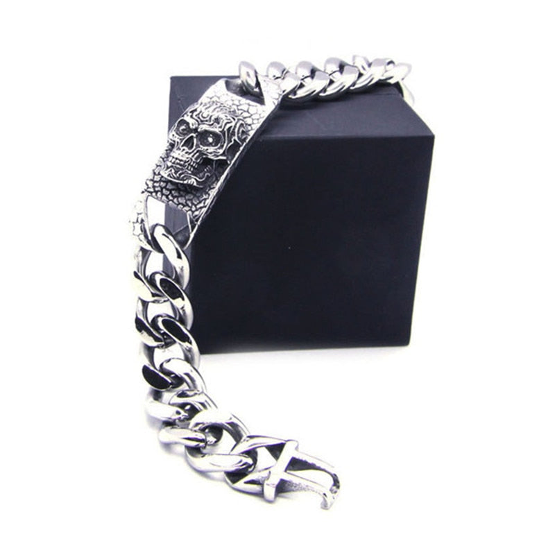 316L Stainless Steel Coolest Solid Skull Bracelet