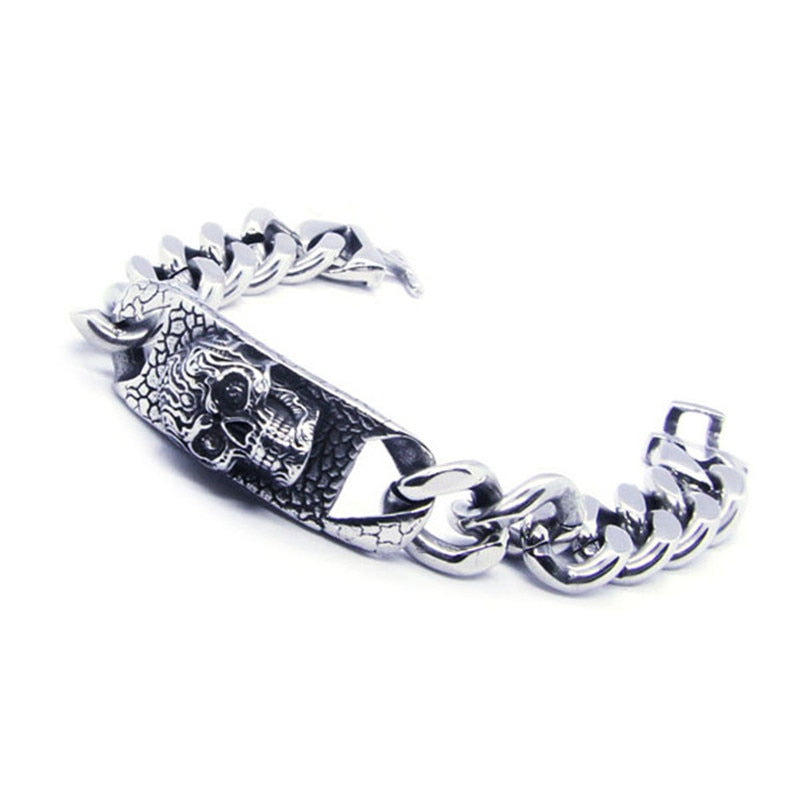 316L Stainless Steel Coolest Solid Skull Bracelet