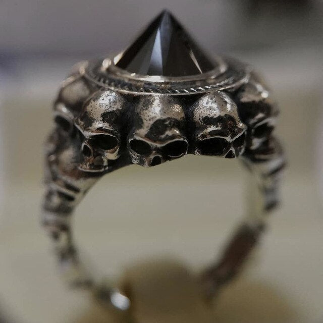 Women Gothic Vintage Skulls CZ Ring. Badass gifts for badass. Badass birthday gifts. Badass Christmas gifts for badasses. Badass skull accessories. Valentine gifts for her. Anniversary gift for her. Anniversary gift for my badass wife. Badass Birthday gift for my badass girlfriend. Badass Birthday gift for my badass wife. Badass gift for gothic lady.