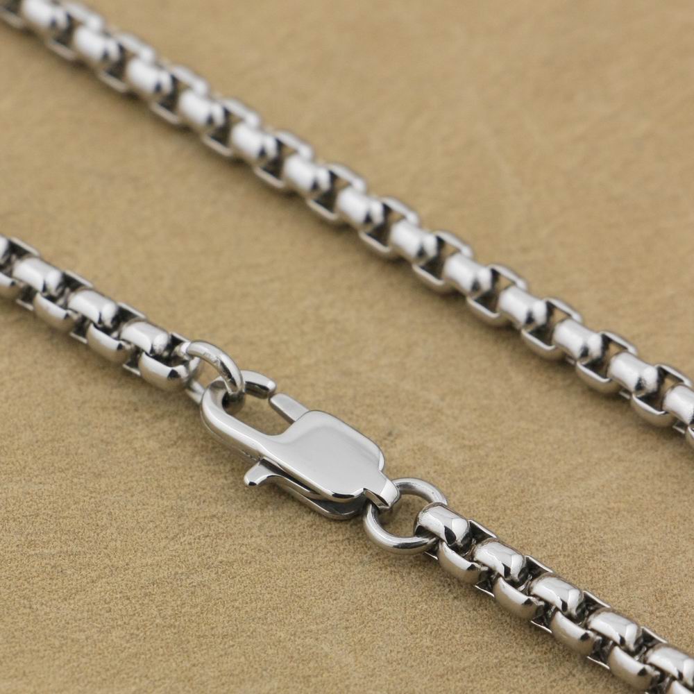 Stainless Steel Chain Men Biker Box Necklace