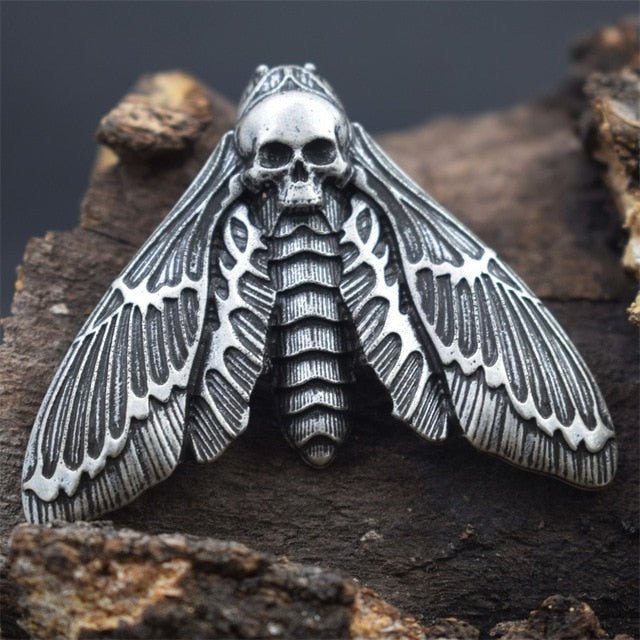 Dead Head Skull Moth Brooch