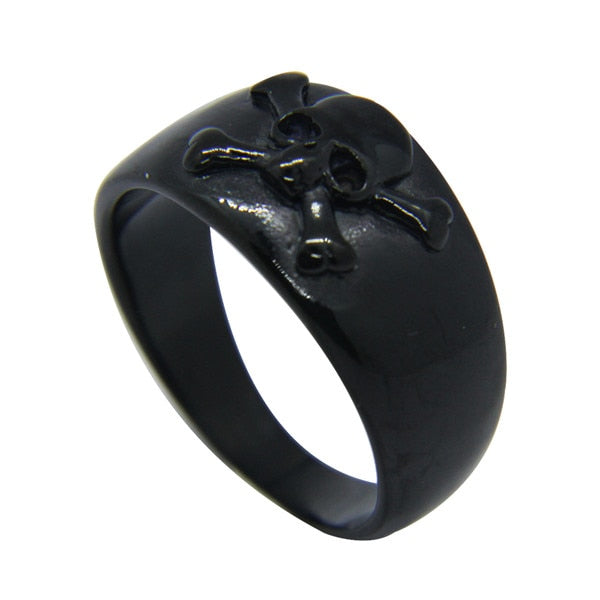316L Stainless Steel Cross Skull Rings