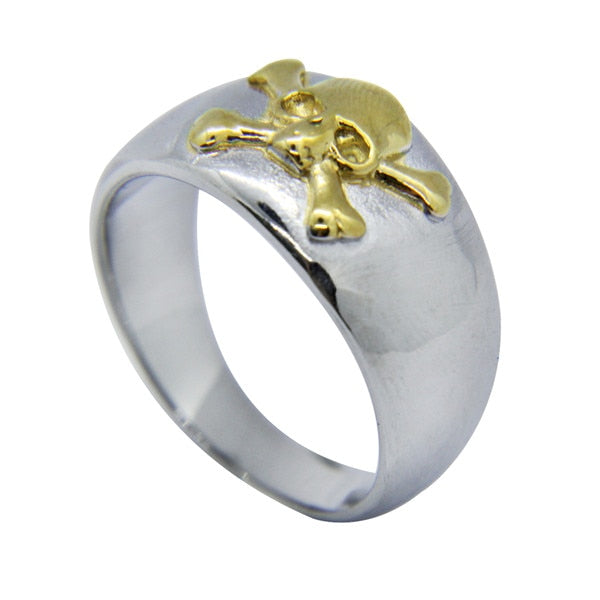 316L Stainless Steel Cross Skull Rings