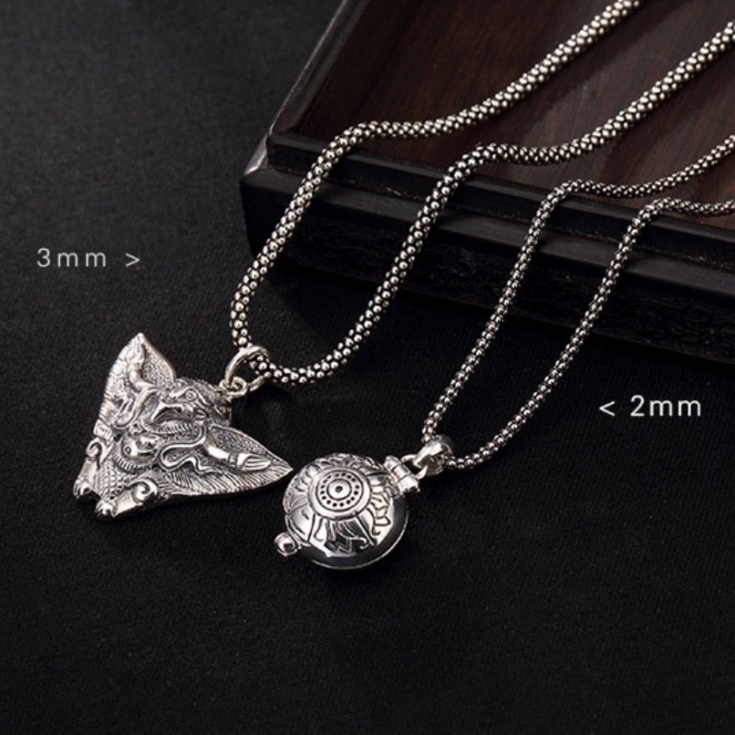 Real Silver 3mm Corn Chain Necklace