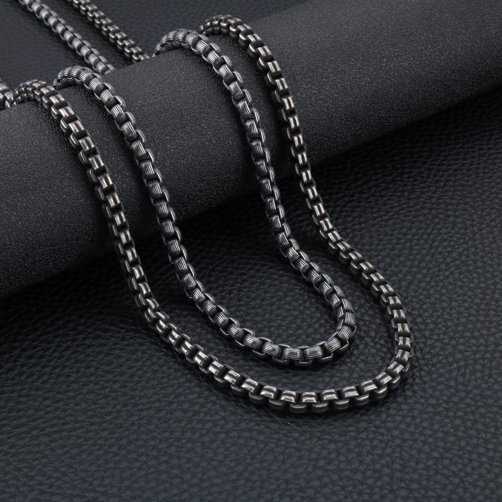 Stainless Steel Brushed Matte Box Link Chains