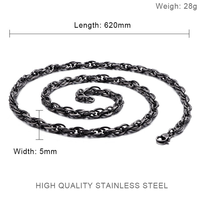 Stainless Steel Brushed Matte Box Link Chains