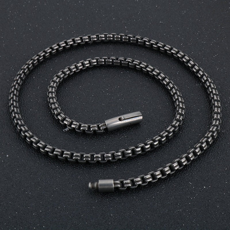 Stainless Steel Brushed Matte Box Link Chains
