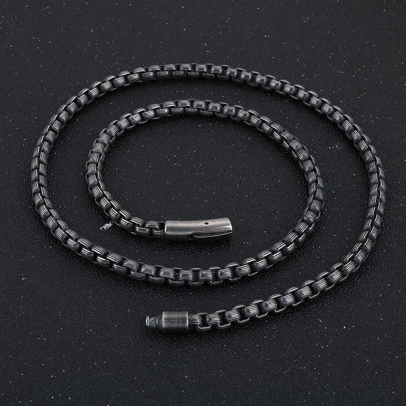 Stainless Steel Brushed Matte Box Link Chains