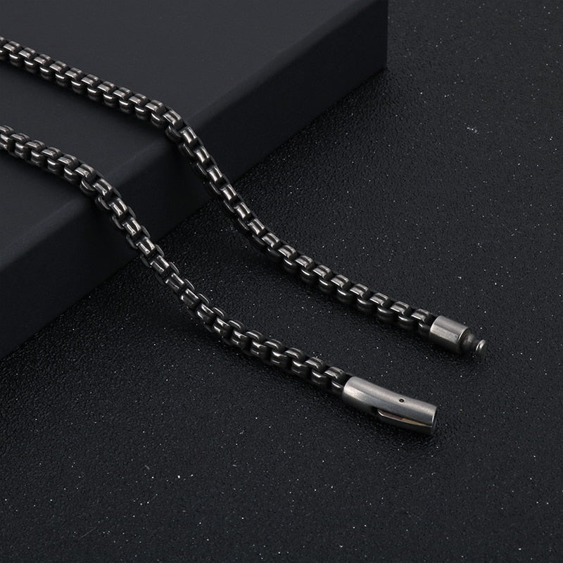 Stainless Steel Brushed Matte Box Link Chains