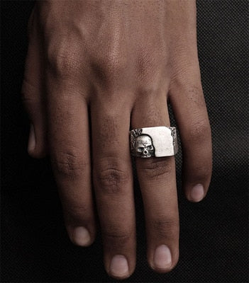 Unique Domineering 316L Stainless Steel Skull Ring