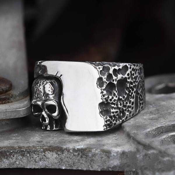 Unique Domineering 316L Stainless Steel Skull Ring