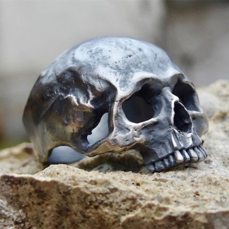 Unique 316L Stainless Steel Biker Skull Ring