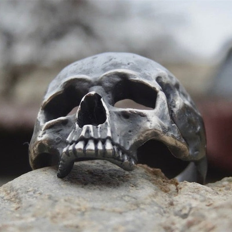 Unique 316L Stainless Steel Biker Skull Ring