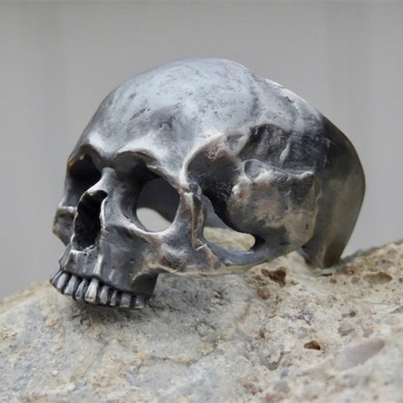 Unique 316L Stainless Steel Biker Skull Ring