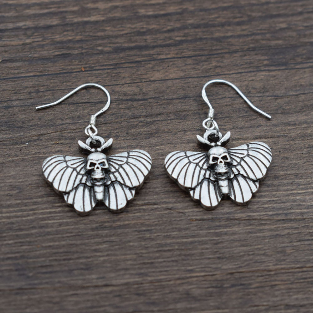 Death Head Moth Skull earrings
