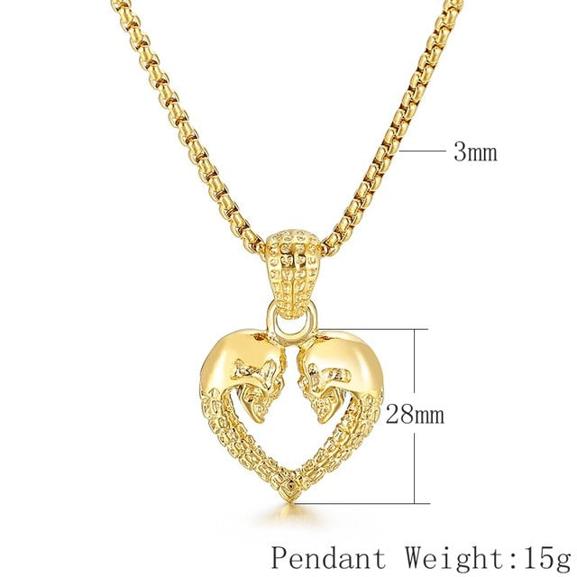 316L Stainless Steel Skull Couple Pendant Necklace. Badass skull pendant for men. Badass gifts for badass. Badass birthday gifts. Badass Christmas gifts for badasses. Badass biker skull pendant necklace. Badass sbiker skull jewelry. Badass skull jewelry. Badass skull accessories. Valentine gifts for couple.